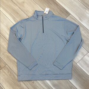 New  Peter Millar striped Quarter-Zip Pullover XL